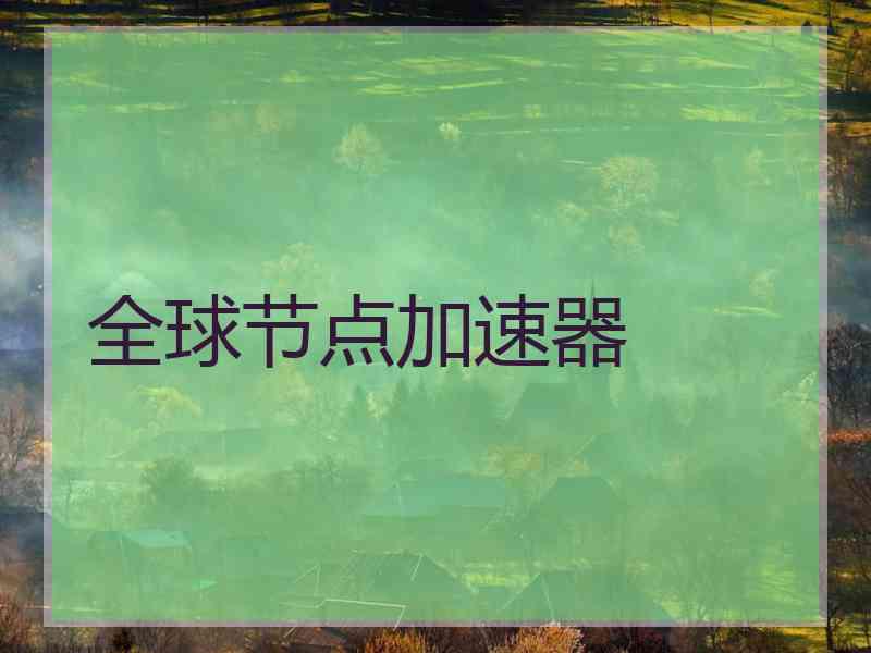 全球节点加速器